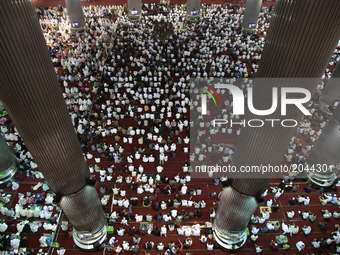Muslim from Indonesia held Eiid Fitr at Istiqlal Mosque in Jakarta, Indonesia, on 25 June 2017. Eid Fitr in 2017 also attended by Indonesian...