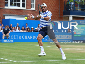 Feliciano Lopez (ESP) against Grigor Dimitrov BUL during Men's Singles Semi Final match on the day  six of the ATP Aegon Championships at th...