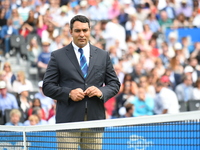 Chair Umpire Ali Nili directs the final of AEGON Championships at Queen's Club, London, on June 25, 2017. (