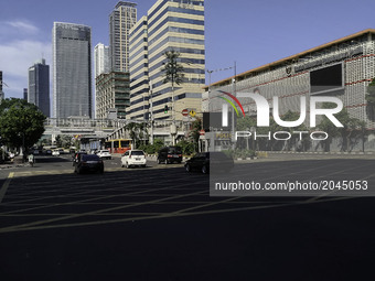 Jakarta, Indonesia, 25 June 2017 : As people on holiday and many home to their places outside Jakarta, street of Jakarta becoming empty duri...