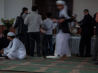 Muslims prayers for the Eid al-Fitr Fest that mark the end of the fasting month of Ramadan at 'la mezquita Abou Bakr Alsiddiq' in Bogota, Co...