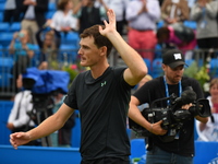 Jamie Murray of Great Britain celebrates the victory in Double Men's final of AEGON Championships, against Julien Benneteau and Edouard Roge...
