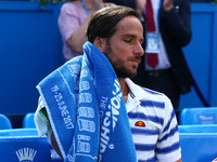 Feliciano Lopez (ESP)  after Men's Doubles  Final match on the day  seven of the ATP Aegon Championships at the Queen's Club in west London...
