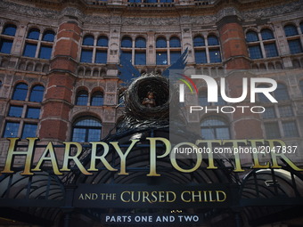 A view of 'Harry Potter & The Cursed Child' at Palace Theatre' the day of the 20th anniversary of the first publication, London on June 26,...