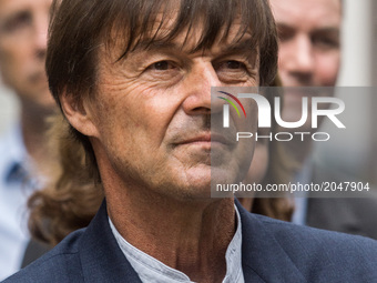 French Minister of Ecological and Inclusive Transition Nicolas Hulot  visits the new district of Confluence in Lyon on June 26, 2017. - (