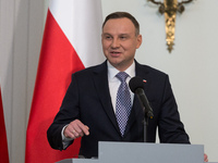 President of Poland Andrzej Duda at Presidential Palace in Warsaw, Poland on 27 June 2017 (