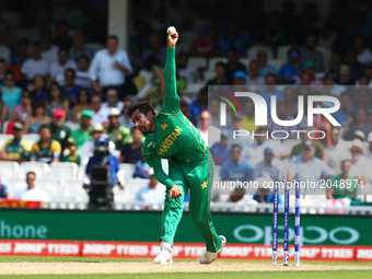 Mohammad Amir of Pakistan
during the ICC Champions Trophy Final match between India and Pakistan at The Oval in London on June 18, 2017 (