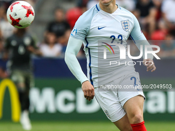 Alfie Mawson (ENG)  during the UEFA European Under-21 Championship Semi Final match between England and Germany at Tychy Stadium on June 27,...