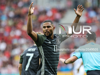 Serge Gnabry (GER)  during the UEFA European Under-21 Championship Semi Final match between England and Germany at Tychy Stadium on June 27,...