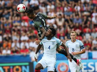Davie Selke (GER), Nathaniel Chalobah (ENG)  during the UEFA European Under-21 Championship Semi Final match between England and Germany at...