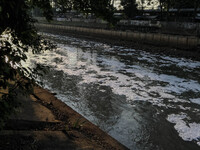Ciliwung River as one big river that flow from west Java to the north sea of Jakarta one of the water source for Jakarta People, on July 1,...