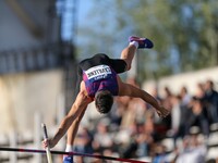 France's Renaud Lavillenie competes in the the Pole Vault event during the men's 110 meters hurdles within the International Association of...