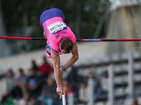 France's Renaud Lavillenie competes in the the Pole Vault event within the International Association of Athletics Federations (IAAF) Diamond...