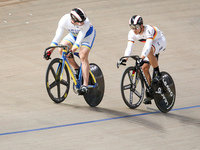 Andrii Vynokurov (UKR), Maximilian Levy (GER), compete during Grand Prix of Poland a UCI track cycling event in Pruszkow, Poland, on 1st Jul...