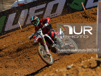 Sandro Peixe #38 (POR) in Honda   in action during the Warm-up MXGP World Championship 2017 Race of Portugal, Agueda, July 2, 2017. (