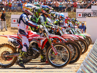 Start of first race with Sandro Peixe #38 (POR) in Honda during the MXGP World Championship 2017 Race of Portugal, Agueda, July 2, 2017. (