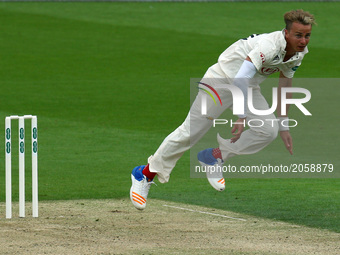 Surrey's Tom Curran
during the Specsavers County Championship - Division One match between Surrey and Hampshire at  The Kia Oval Ground in L...