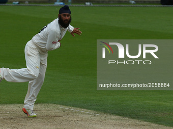 Surrey's Amar Virdi
during the Specsavers County Championship - Division One match between Surrey and Hampshire at  The Kia Oval Ground in L...
