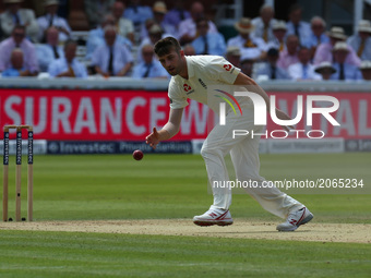 England's Mark Wood 
during 1st Investec Test Match between England and South Africa at Lord's Cricket Ground in London on July 06, 2017 (