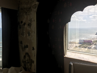 At Trump Taj Mahal Casino and Resort in Atlantic City, New Jersey patches of mildew appear behind a hotel bed in some of rooms as several fl...