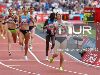 Laura Muir (GBR) in Women's 1 Mile Race
during Muller Anniversary Games at 
London Stadium in London on July 09, 2017 (