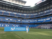 Theo Hernandez of Real Madrid  during his official presentation at Estadio Santiago Bernabeu on July 10, 2017 in Madrid, Spain. (