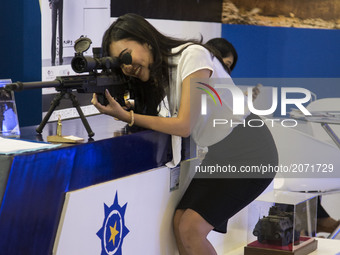 Jakarta, Indonesia, 12 July 2017 : Indonesia held Indo Security Exhibition at Jakarta Convention Center that run from July 11th to Julay 13t...