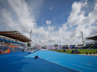 The Zawisza stadium is seen ahead of the first event of the U23 European Athletics Championships on 13 July, 2017 in Bydgoszcz, Poland. (
