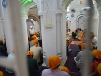 Bangladeshi Sikh religious peoples attend Friday Praying at the Gurudwara Nanak Shahi Temple in Dhaka, Bangladesh, on 14, 2017. (