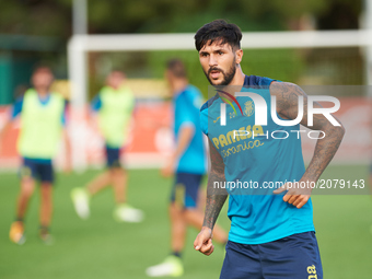 Roberto Soriano during the first week of Villarreal CF training session at Ciudad Deportiva of Miralcamp, July  14, 2017, in Vila-real, Spai...