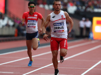 Michal Derus of Poland Men's 100m T47 Round 1 Heat 2
during IPC World Para Athletics Championships at London Stadium in London on July 15, 2...