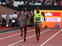 Suphachai Songphinit (THA) and Guide Warichai Khaodee Men's 100m T11 Round 1 Heat 1
during IPC World Para Athletics Championships at London...