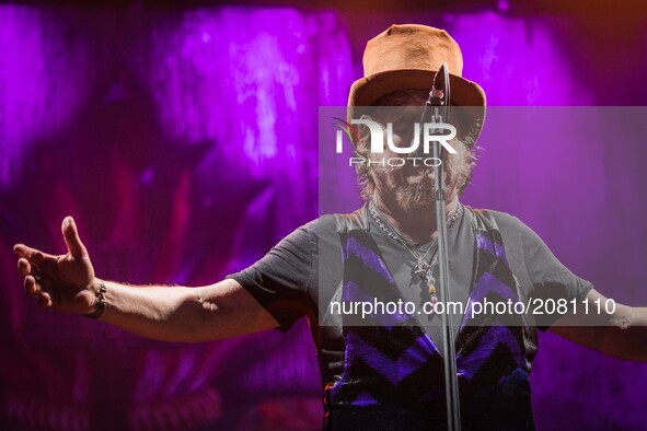 The italian singer and song-writer Zucchero Sugar Fornaciari pictured on stage as he performs at Moon&Stars Festival 2017 in Locarno, Switze...