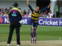 Glamorgan's Graham Wagg claims LBE not given
during NatWest T20 Blast match between Essex Eagles and Glamorgan at The Cloudfm County Ground...