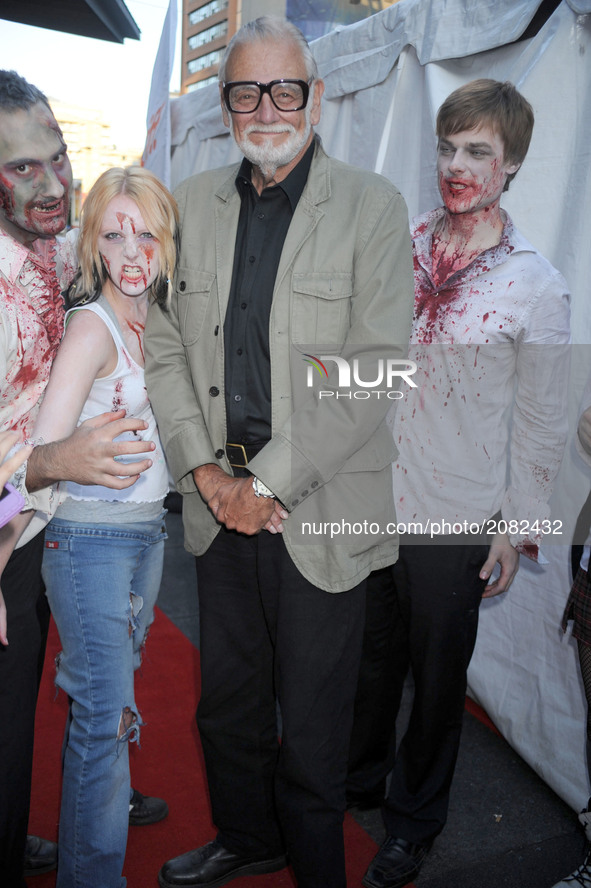 George A. Romero, arrives at the premiere of 
