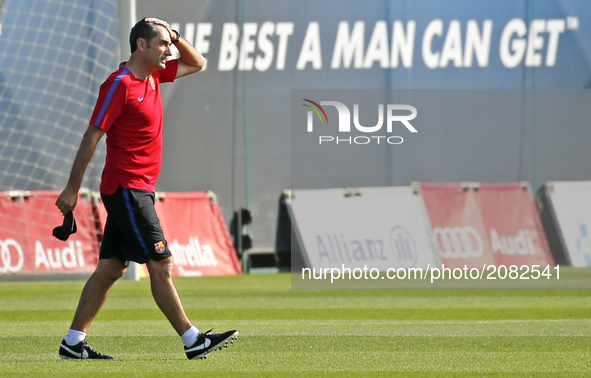 Ernesto Valverde during the FC Barcelona training, on 17 july 2017. Photo: Joan Valls/Urbanandsport/Nurphoto -- 