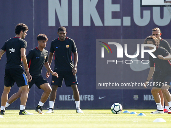 Marlon, Vitinho and Cururella during the FC Barcelona training, on 17 july 2017. Photo: Joan Valls/Urbanandsport/Nurphoto -- (