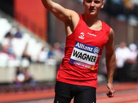 Daniel Wagner (DEN) compete in Men's 100m T42 Round 1 Heat 2during IPC World Para Athletics Championships at London Stadium in London on Jul...