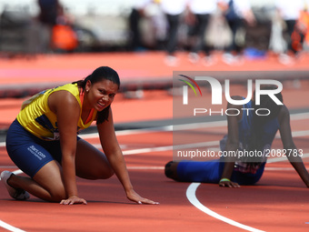 Stephanie Ydstrom (SWE) compete in Women's 400m T20 Round 1 Heat 1 during IPC World Para Athletics Championships at London Stadium in London...