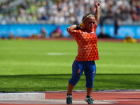 Lara Baars (NED) compete in Women's Shot Put Final during IPC World Para Athletics Championships at London Stadium in London on July 17, 201...