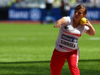 Renata Slwinskai of Poland compete in Women's Shot Put Final during IPC World Para Athletics Championships at London Stadium in London on Ju...