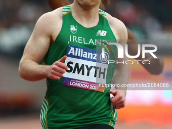 Jason Smyth of Ireland compete in Men's 200m T13 Final
 during IPC World Para Athletics
Championships at London Stadium in London on July...