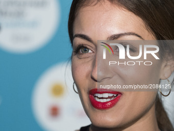 Actress Hiba Abouk attends the concert of Michel Camilo yTomatito at the Teatro Real in Madrid. Spain July 18, 2017 (