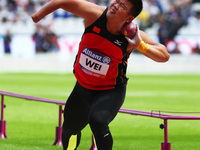  Enlong Wei of China compete in Men's Shoot Put T46 Final during IPC World Para Athletics Championships at London Stadium in London on July...