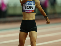 Min Jae Jeon  of Korea compete Women's 200m T36 Final  during IPC World Para Athletics Championships at London Stadium in London on July 18,...