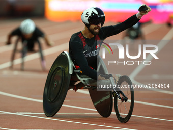 Brent Lakatos of Canada compete in Men's 400m T53 Final 
 during IPC World Para Athletics
Championships at London Stadium in London on July...