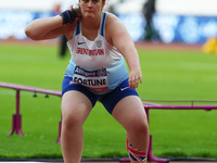 Sabrina Fortune of Great Britain compete Women's Women's Shot Put T20 Final    during IPC World Para Athletics Championships at London Stadi...