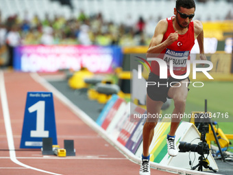 Oguz Akbulut of Turkey in  Men's 400m T12 T12 Final during IPC World Para Athletics Championships at London Stadium in London on July 18, 20...