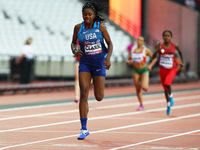 Breanna Clark  of USA compete Women's 400m T20 Final  during IPC World Para Athletics Championships at London Stadium in London on July 18,...