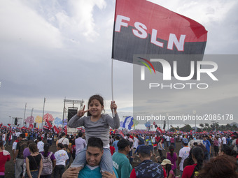 Citizens from all over Nicaragua travel to the capital, Managua, to celebrate the anniversary of the triumph of the revolution, in Chichigal...